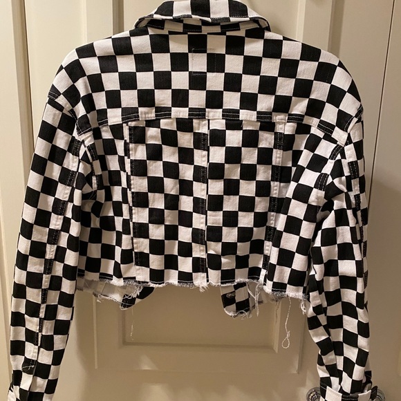 Wild fable checkered jean jacket - Picture 4 of 5